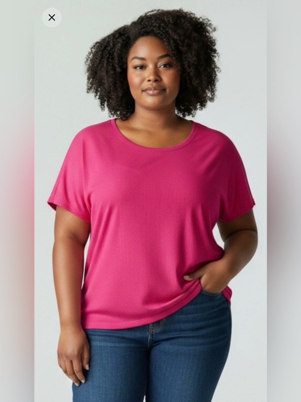Tommy John Short Sleeve knit Tee - Hot Pink S/P